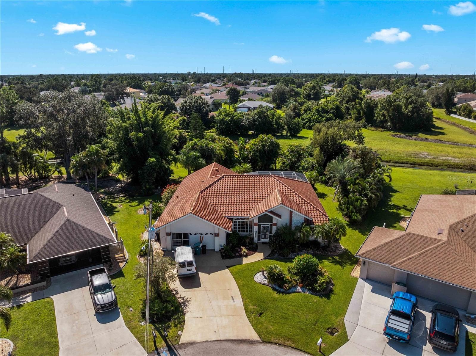 Aerial_134TocopillaStreet_PuntaGorda_ResidentialSetting_Overhead.jpg - 134 TOCOPILLA ST, PUNTA GORDA