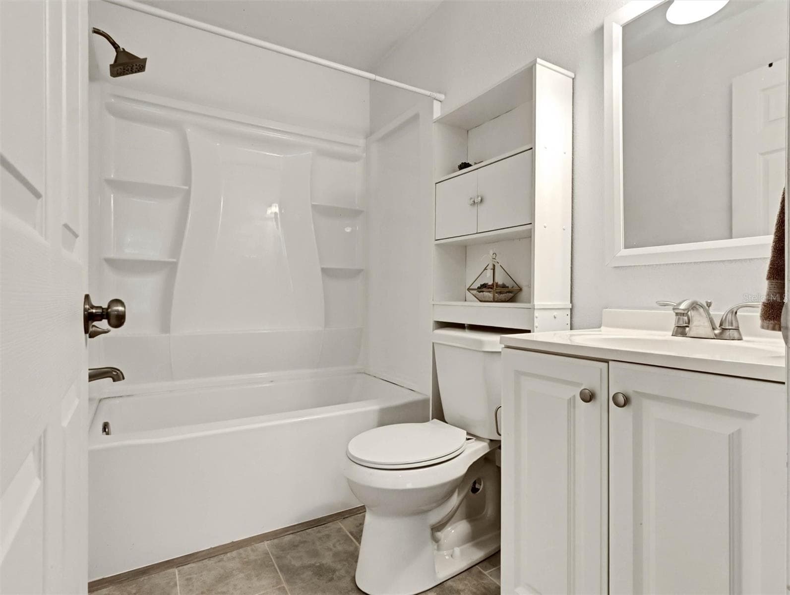 Primary Full Bath (Tile Shower Stall Under Added Tub Surround) - 1612 E NORTH BAY ST, TAMPA