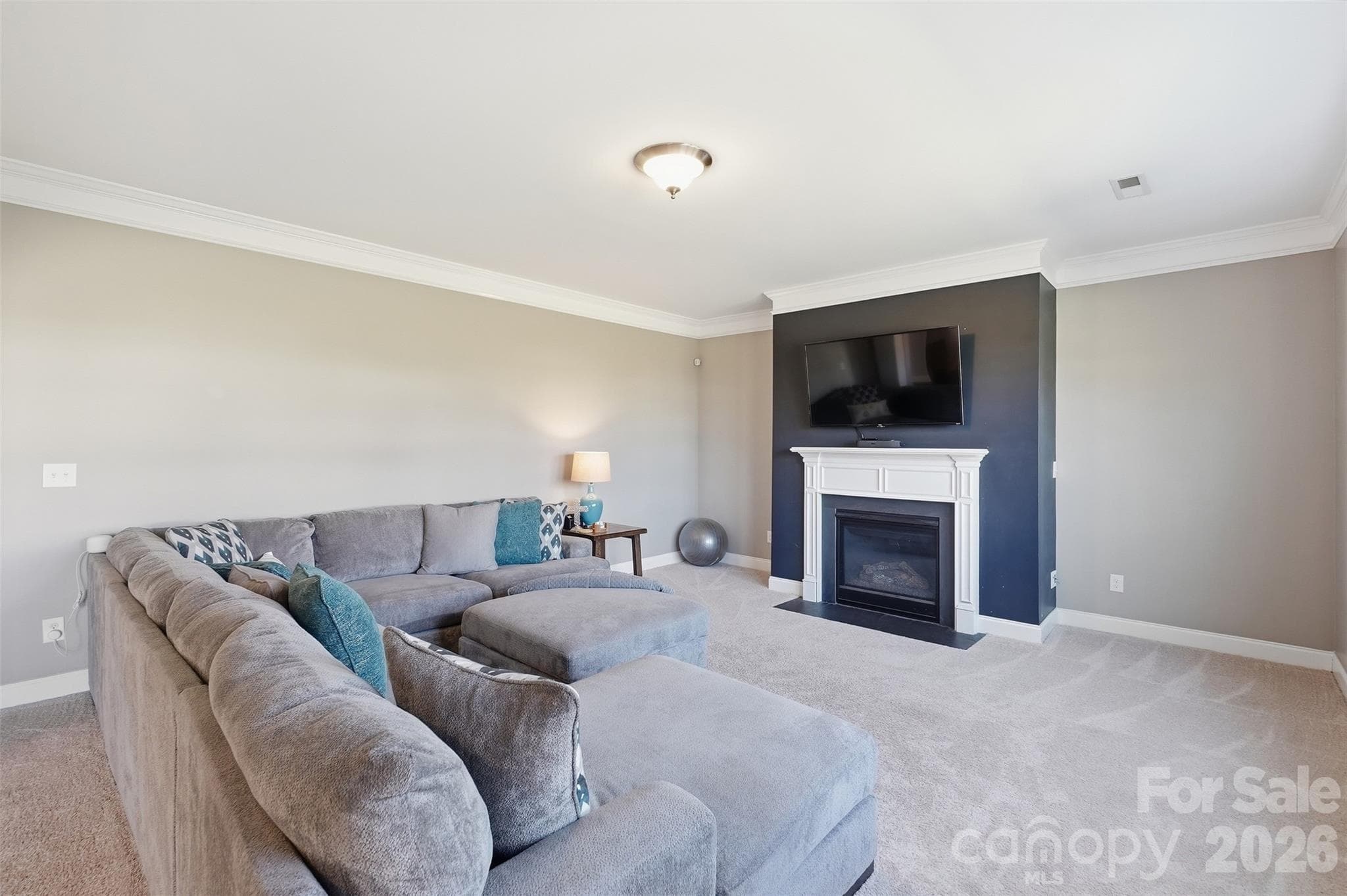 Family Room with Fireplace - 13507 David Jennings Avenue, Charlotte