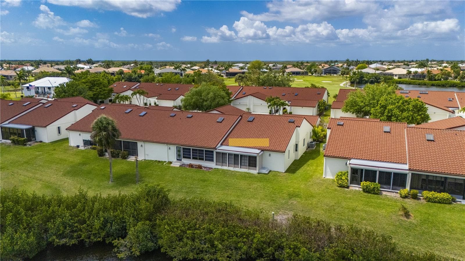 Florida room faces pond & golf course - 1640 ATARES DR #16, PUNTA GORDA