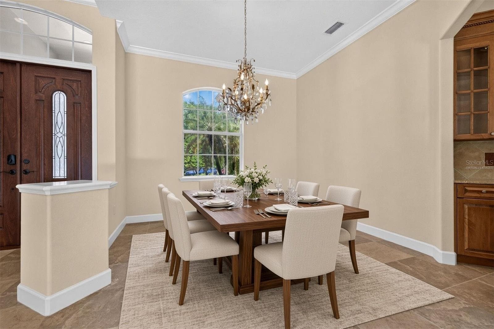 Virtually staged dining room option 1 - 1516 CANOPY OAKS BLVD, PALM HARBOR