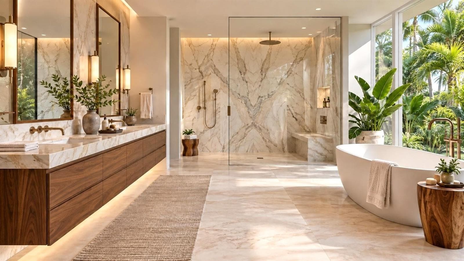Primary bathroom. Virtually staged. - 1386 TANGIER WAY, SARASOTA