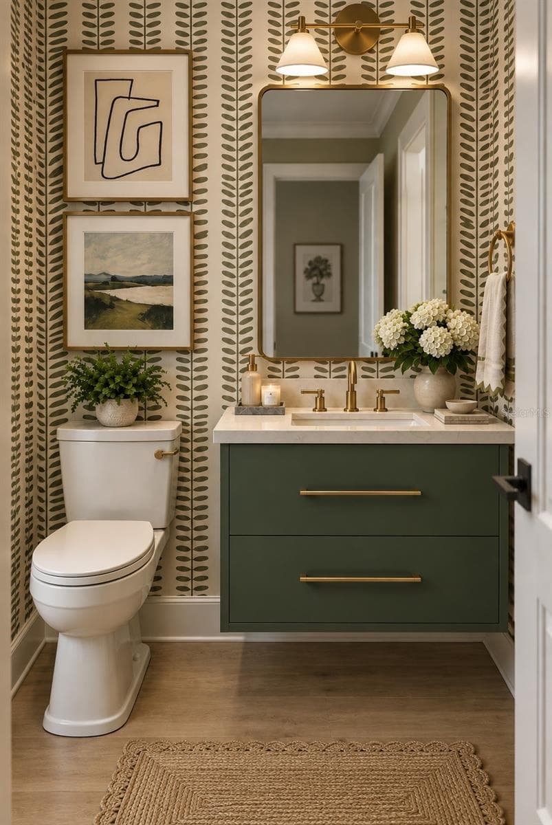 powder bathroom render for inspiration - 930 ENCLAVE PL, WINTER PARK