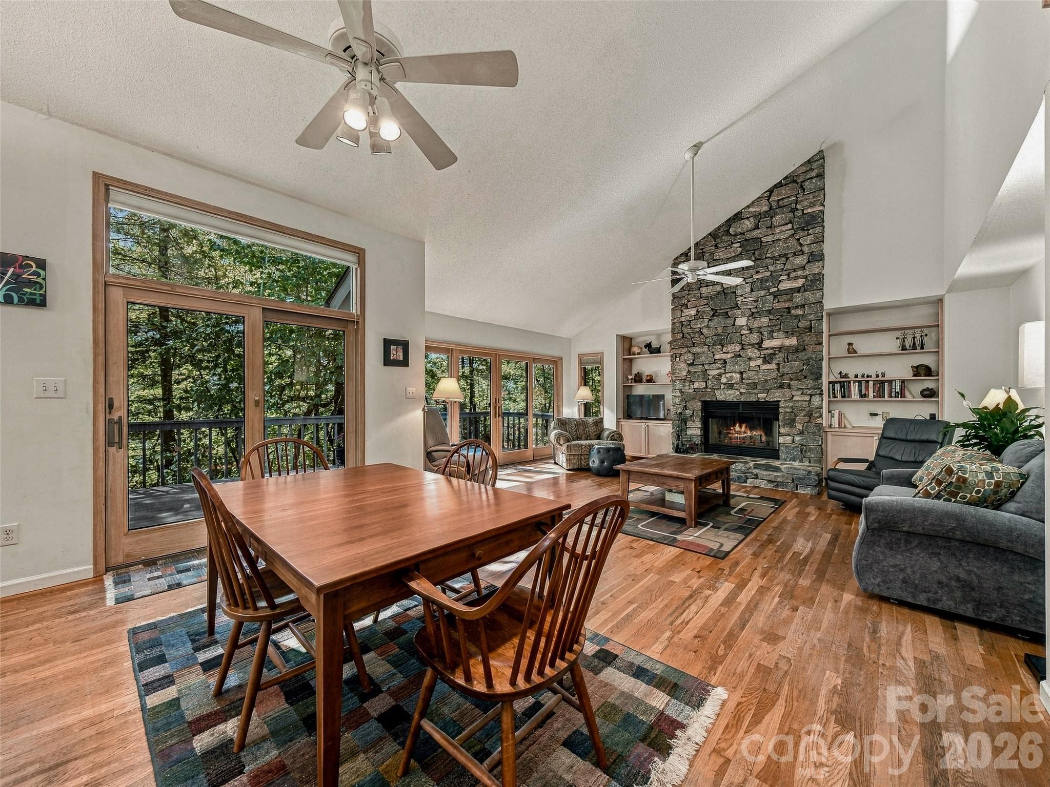 Open Living/Dining Space - 266 Stone Drive, Brevard