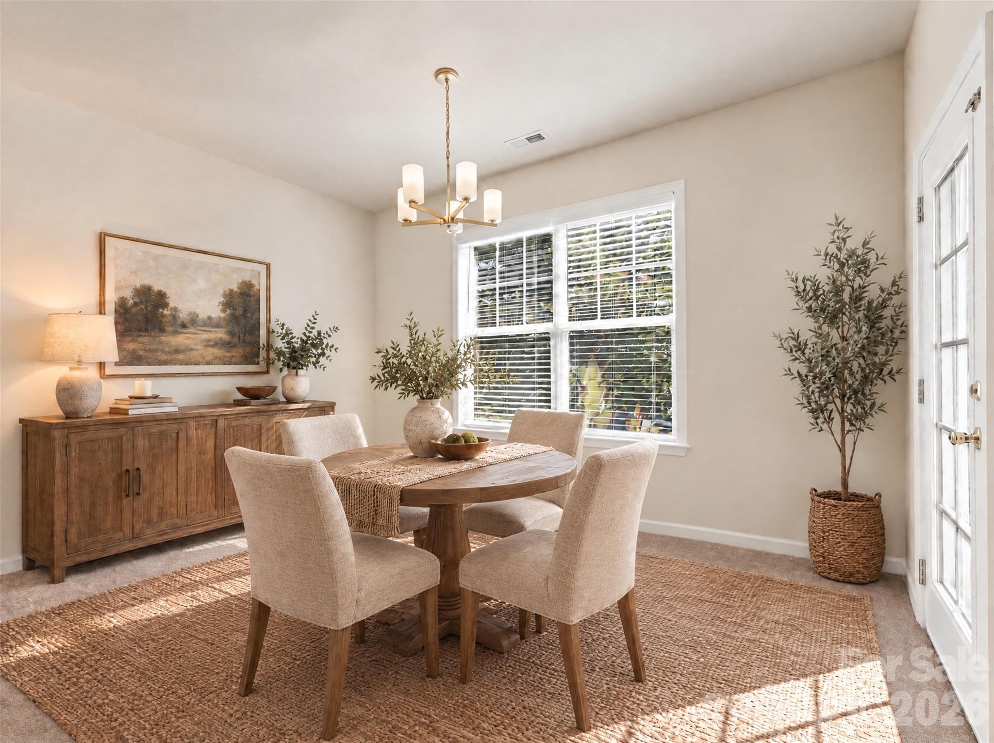 Virtually staged dining area - 15 Chowan Drive, Fletcher