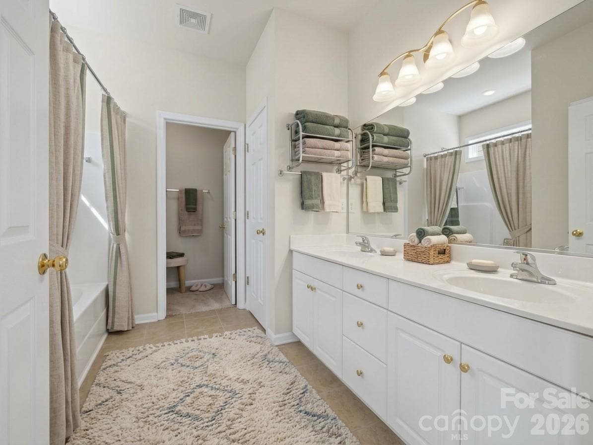 Virtually staged primary bath - 15 Chowan Drive, Fletcher