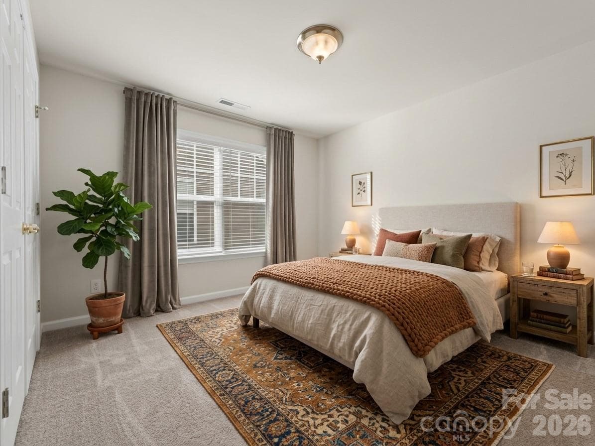Virtually staged bedroom 2 - 15 Chowan Drive, Fletcher