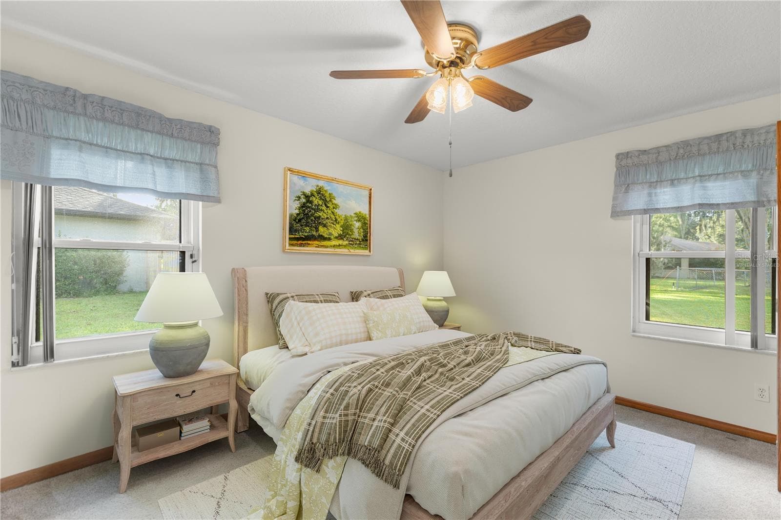 Guest Bedroom 1-Virtually Staged - 7430 SW 100TH PL, OCALA