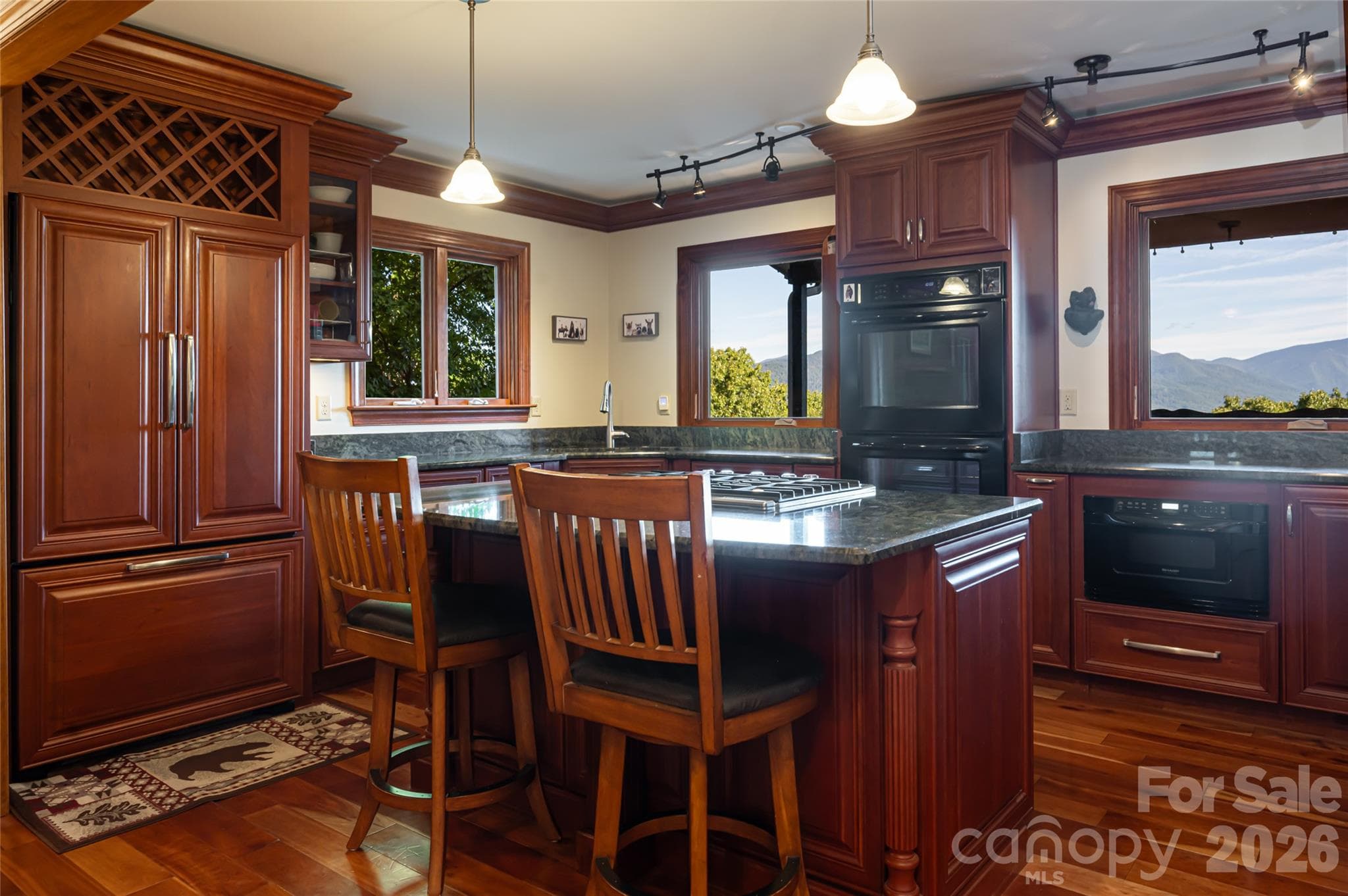 Magnificent views from the kitchen - 126 Wildflower Cove Drive, Swannanoa