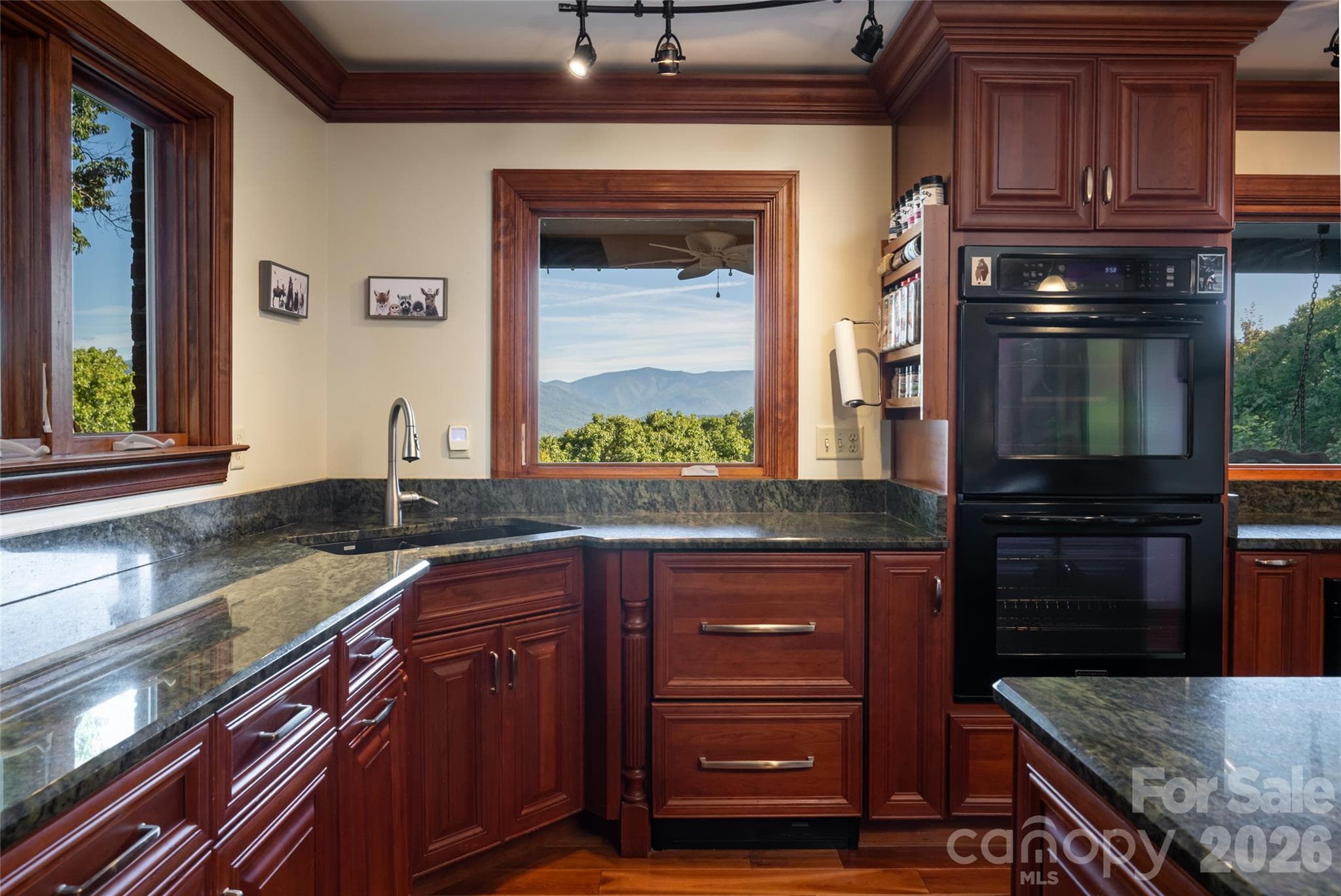 Magnificent views from the kitchen - 126 Wildflower Cove Drive, Swannanoa