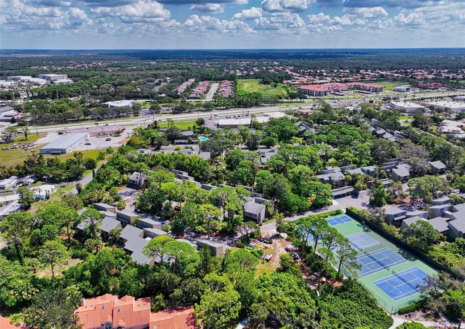 Ariel of Tennis & Pickleball - 717 PINE RUN DR. #717, OSPREY