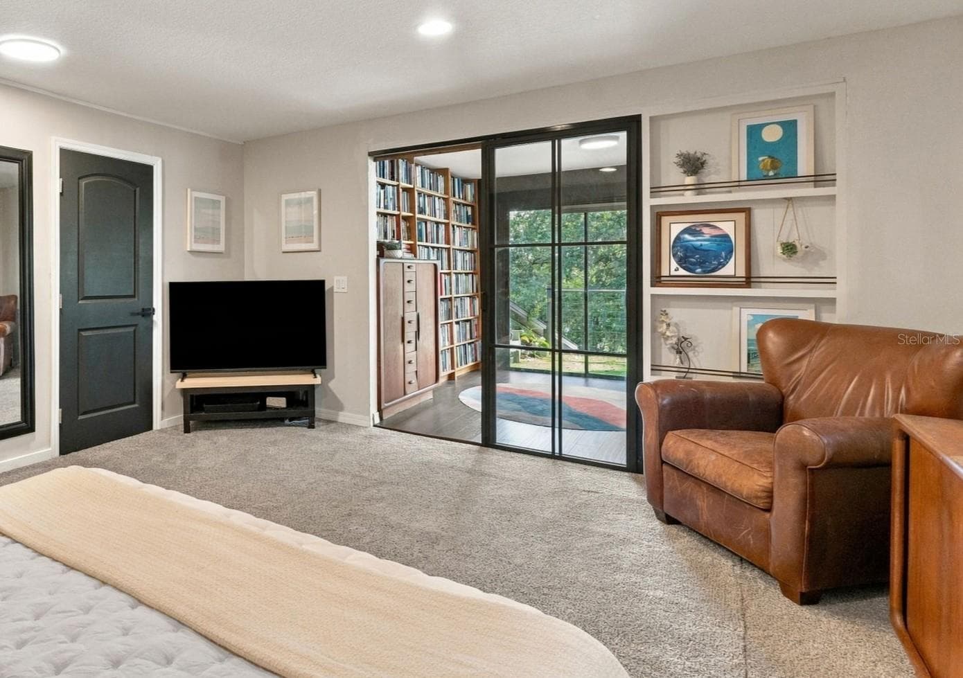 glass doors to en-suite office - 3006 RIVER GROVE DR, TAMPA