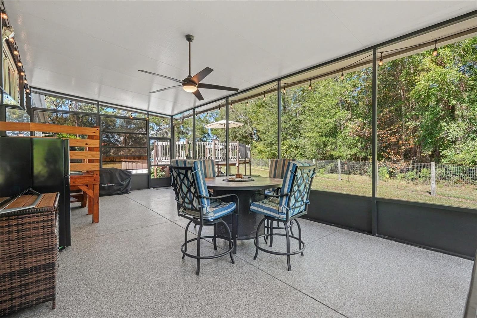 Screened covered patio - 4943 E STAGE COACH TRL, FLORAL CITY