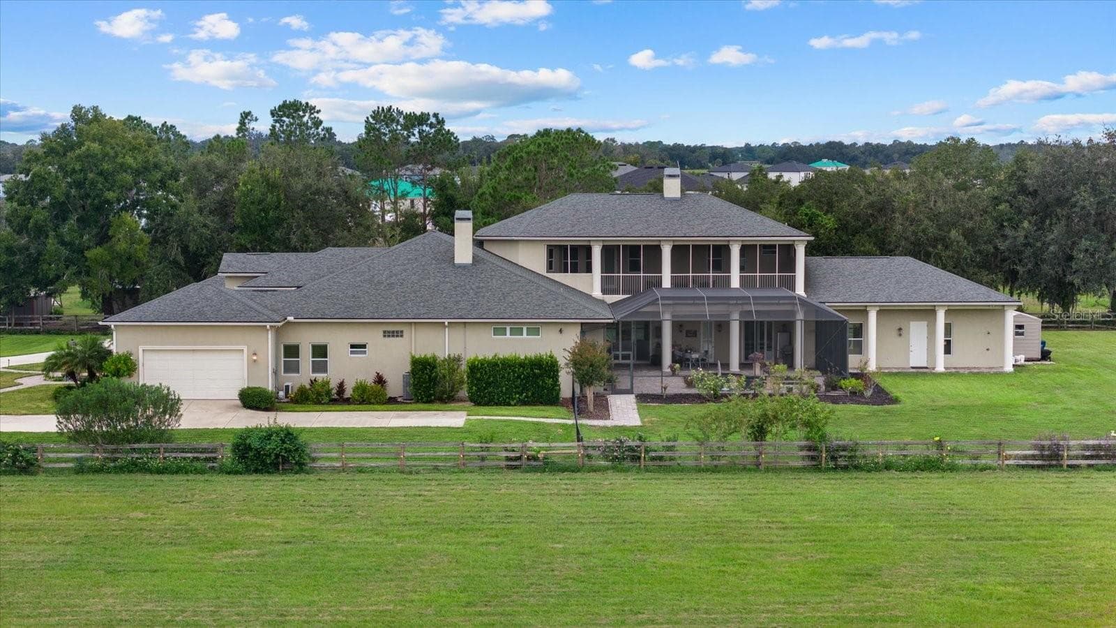 Aerial view of the home from the north - 520 RYE RD NE, BRADENTON