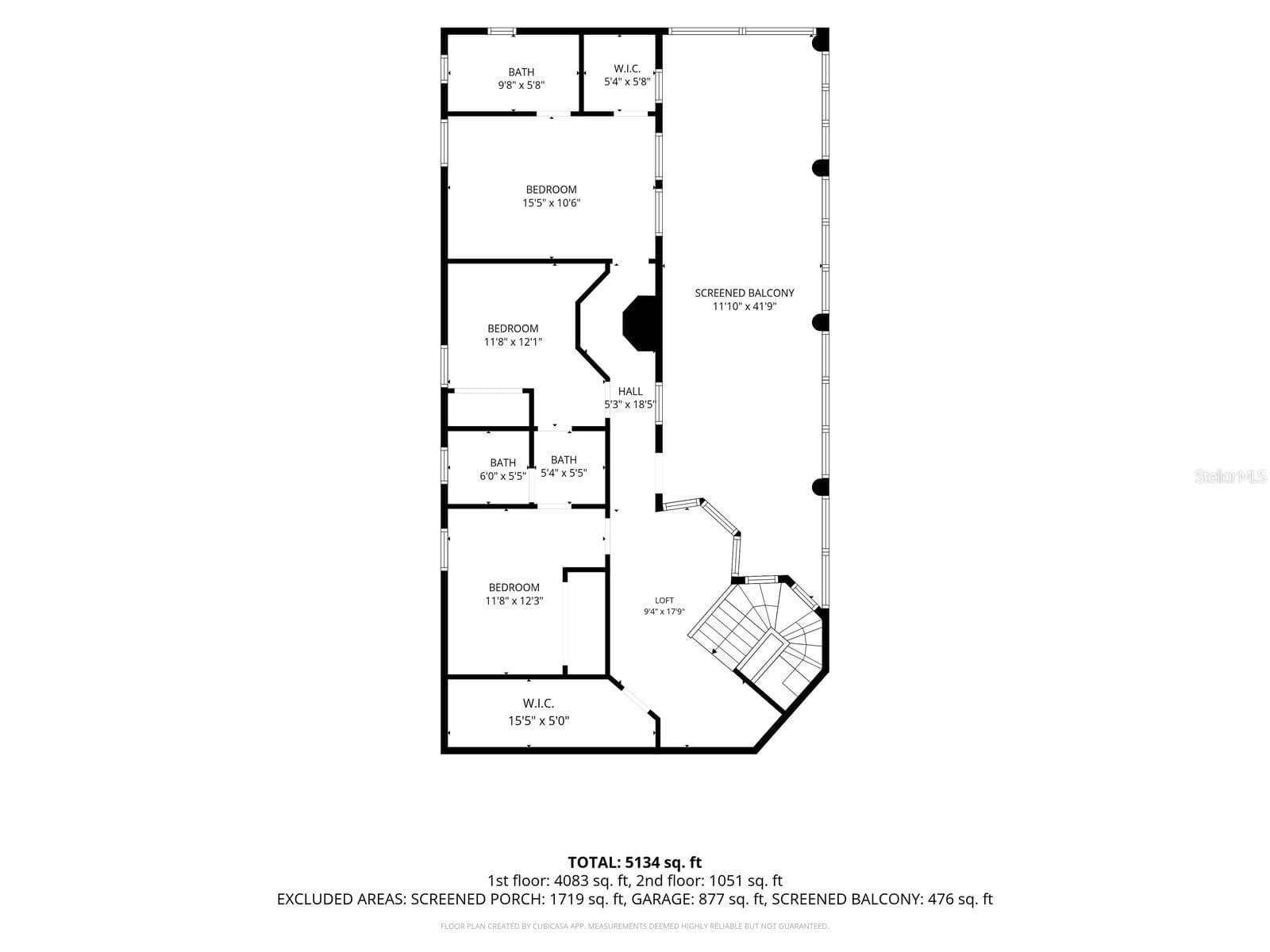 2nd floor floor plan for 520 Rye Road NE - 520 RYE RD NE, BRADENTON