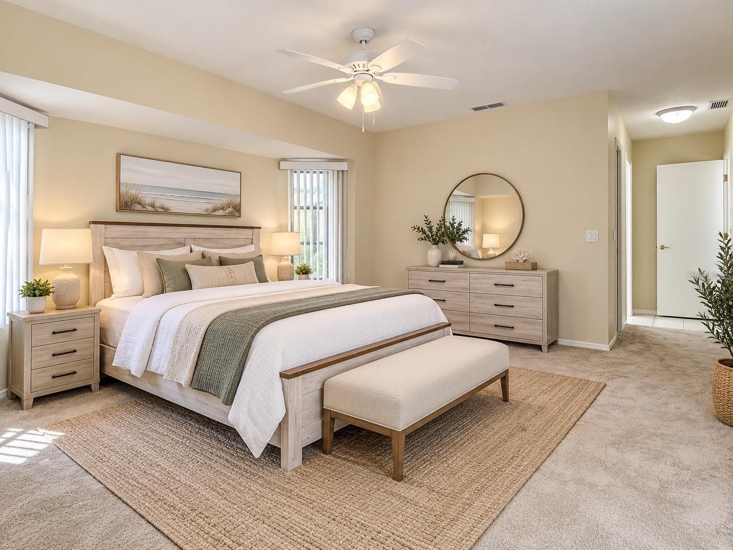 12. Furnished bedroom with neutral décor. - 63 CLUBHOUSE RD, ROTONDA WEST