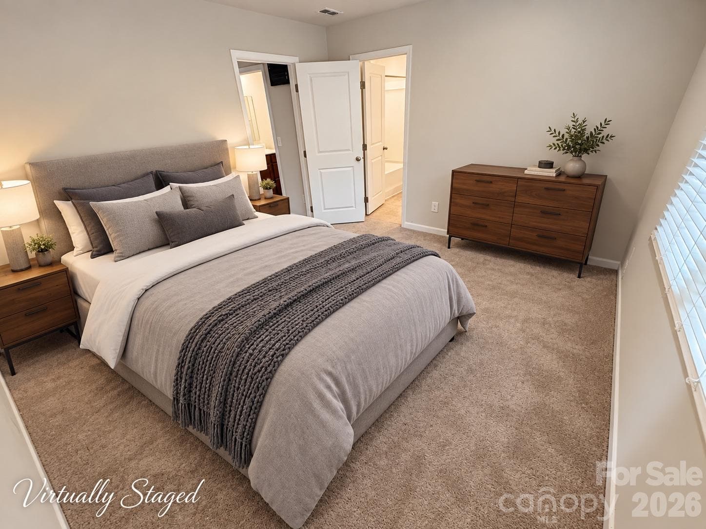 Primary Bedroom (virtually staged) - 5356 Austin Knoll Court, Charlotte