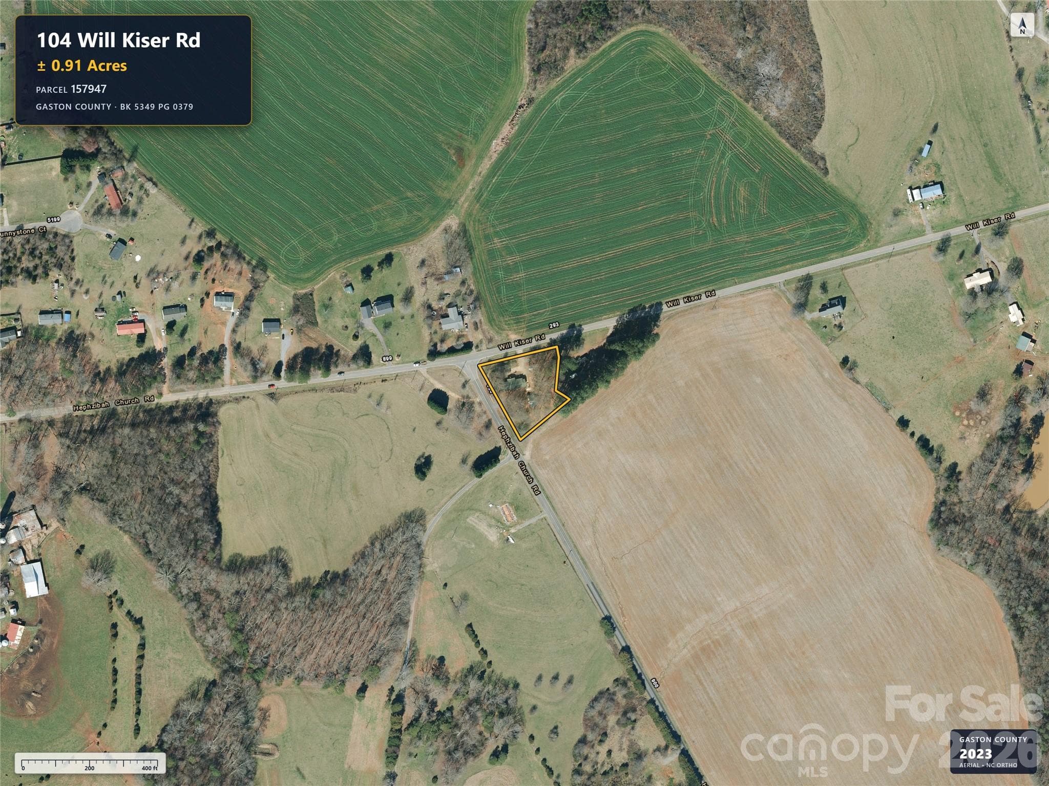 Aerial imagery predates removal of the previous home. - 104 Will Kiser Road, Crouse