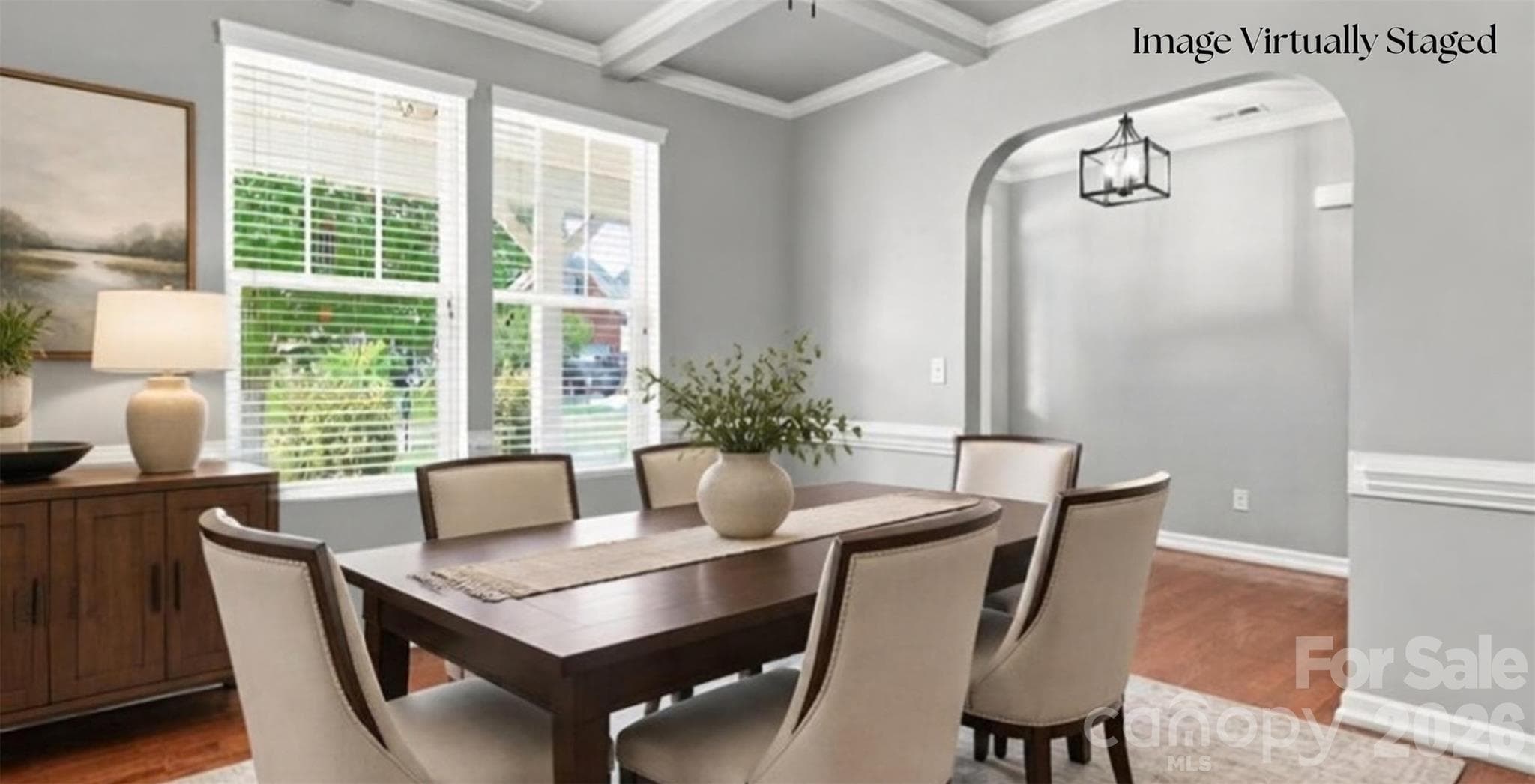 Virtually Staged Dining room - 126 Misty Woods Drive, Clover