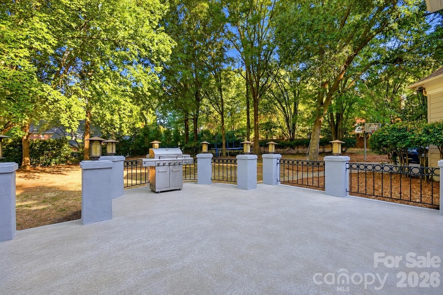 Concrete Back Deck that Overlooks Backyard - 3501 Castellaine Drive, Charlotte