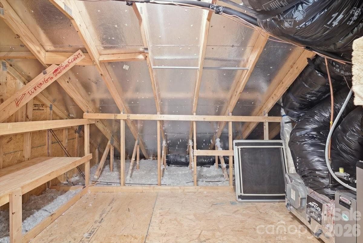 2nd walk-in storage area w/furnace accessible from the loft area - 389 Harvest Valley Lane, Fort Mill