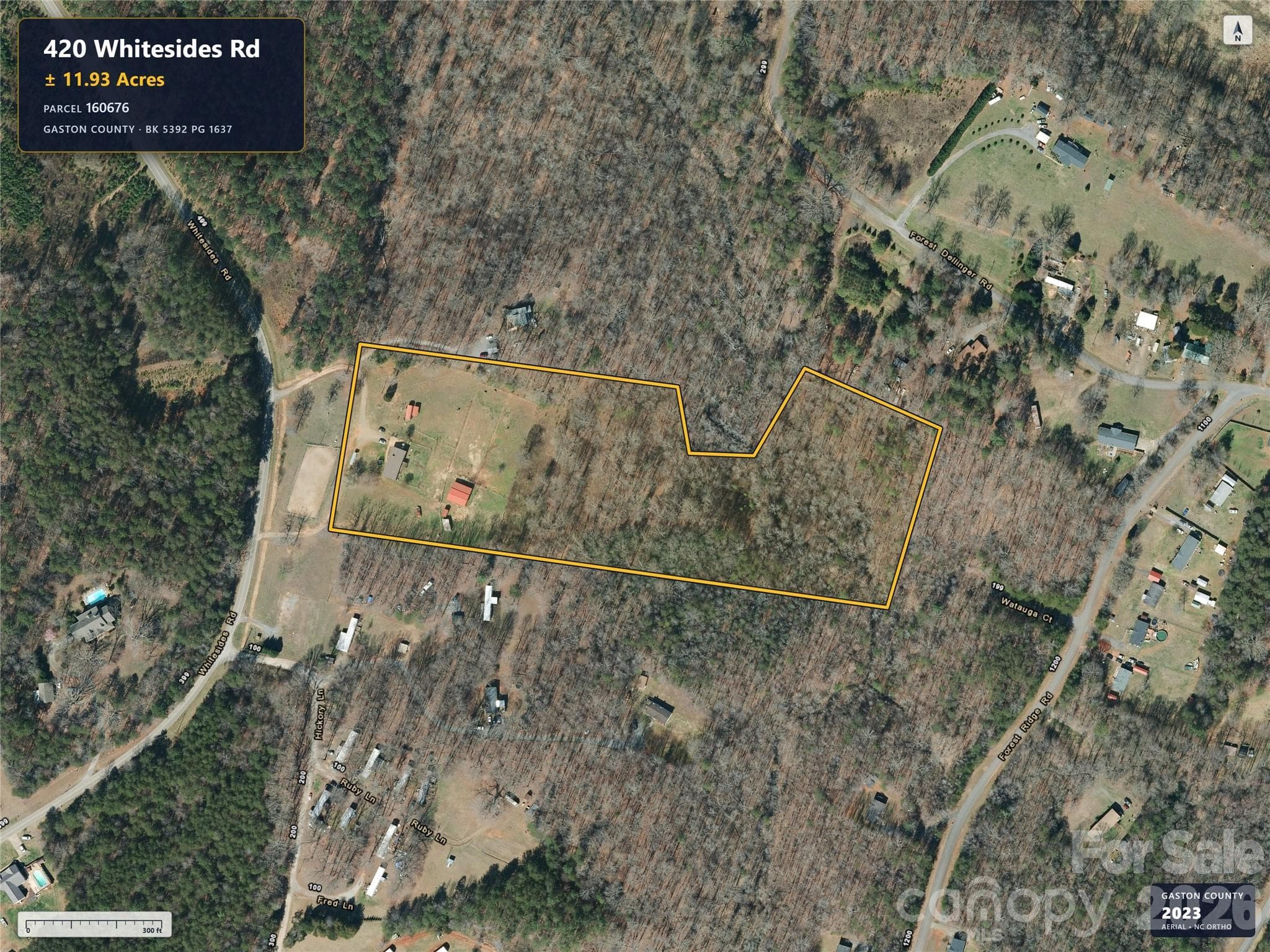 Aerial imagery predates removal of the previous home. - 420 Whitesides Road, Bessemer City