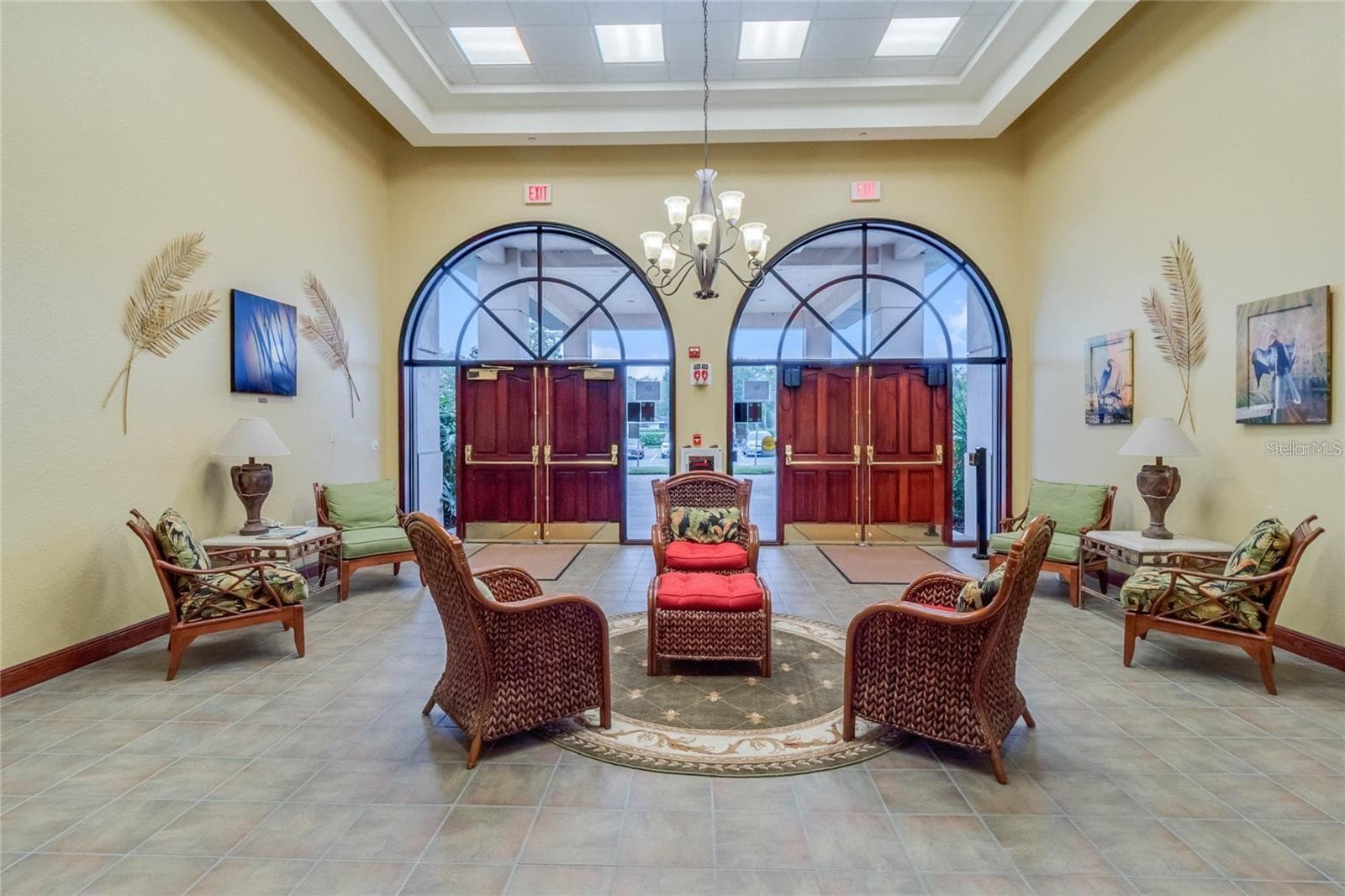 The Great Hall foyer is a great place to meet before an event. - 21736 PRINCESS GRACE CT, LEESBURG