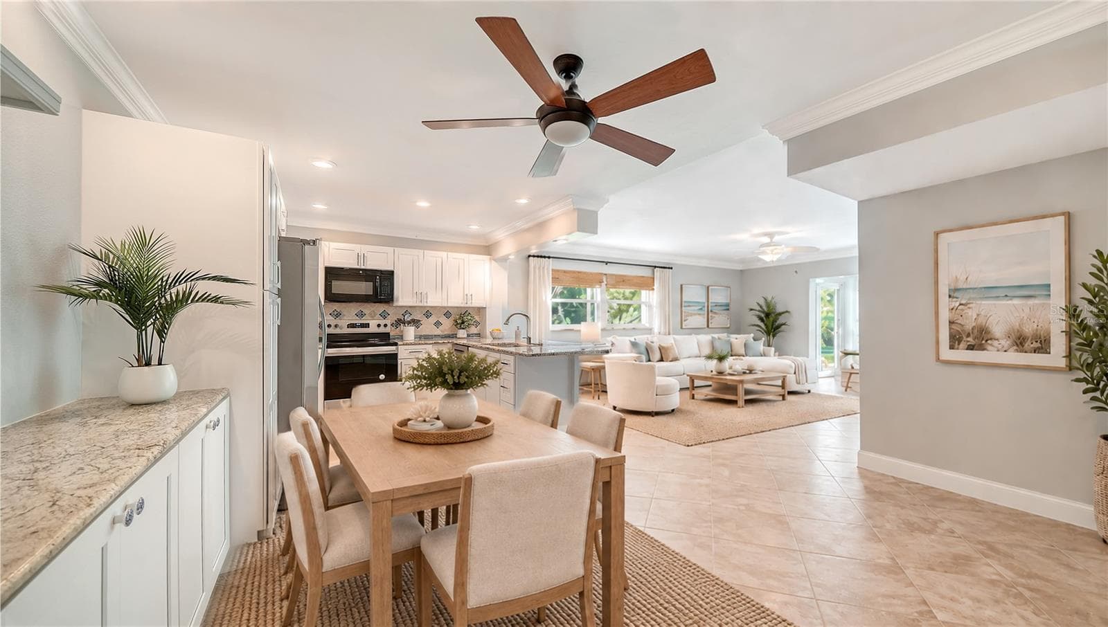 Virtually staged dining room. - 225 HOURGLASS WAY #106, SARASOTA