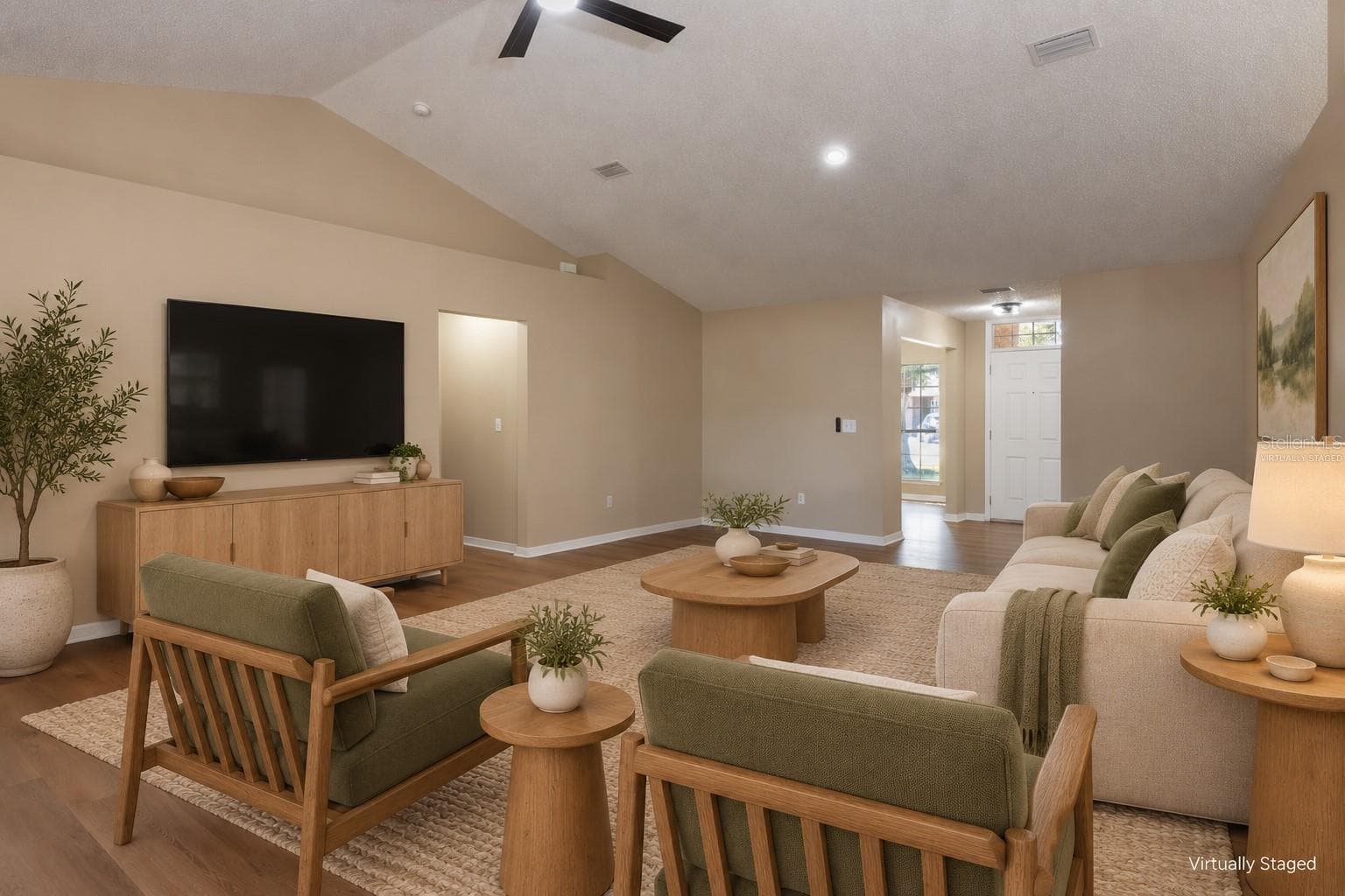 Virtually Staged- Family Room - 71 RANDOLPH DR, PALM COAST