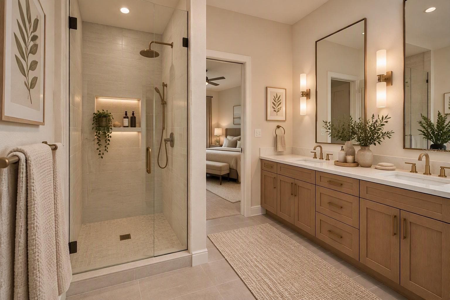 Virtually stages primary bathroom - view 1 - 5912 33RD DR E, PALMETTO