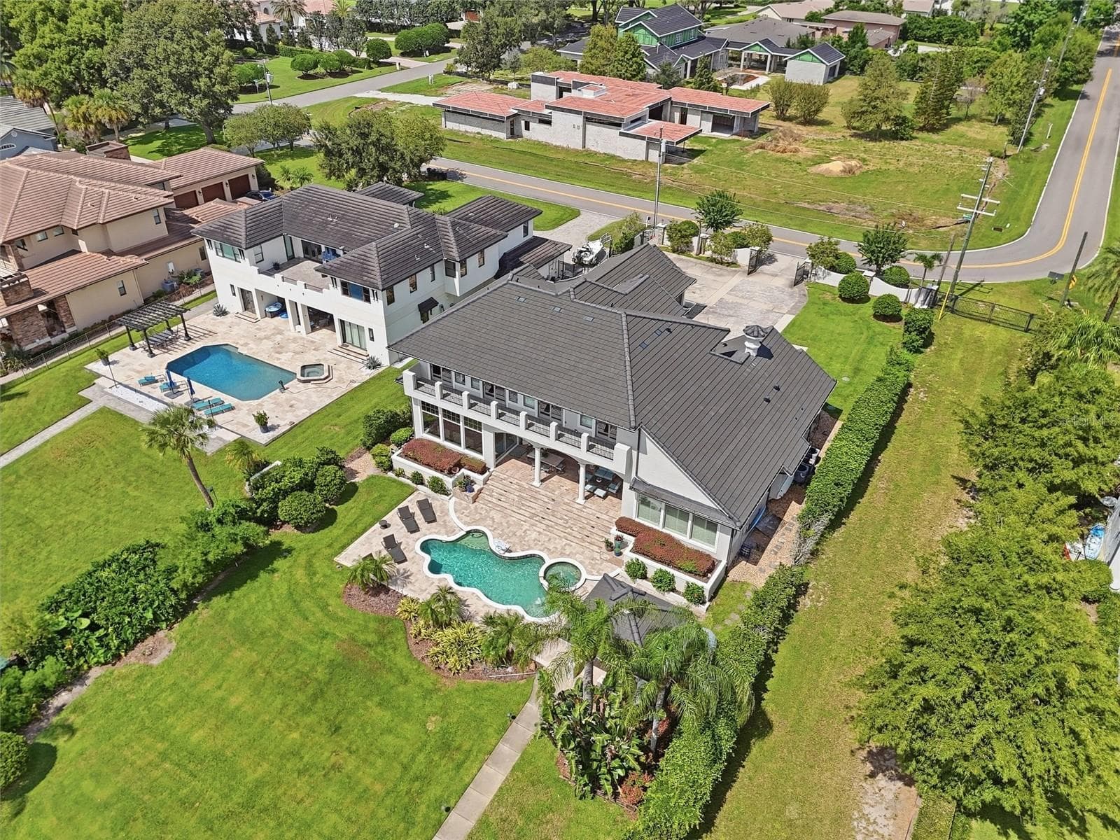 AERIAL VIEW - 9602 MAYWOOD DR, WINDERMERE