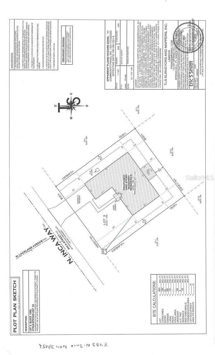 Site plan - 8433 N Inca WAY, DUNNELLON FL 34434