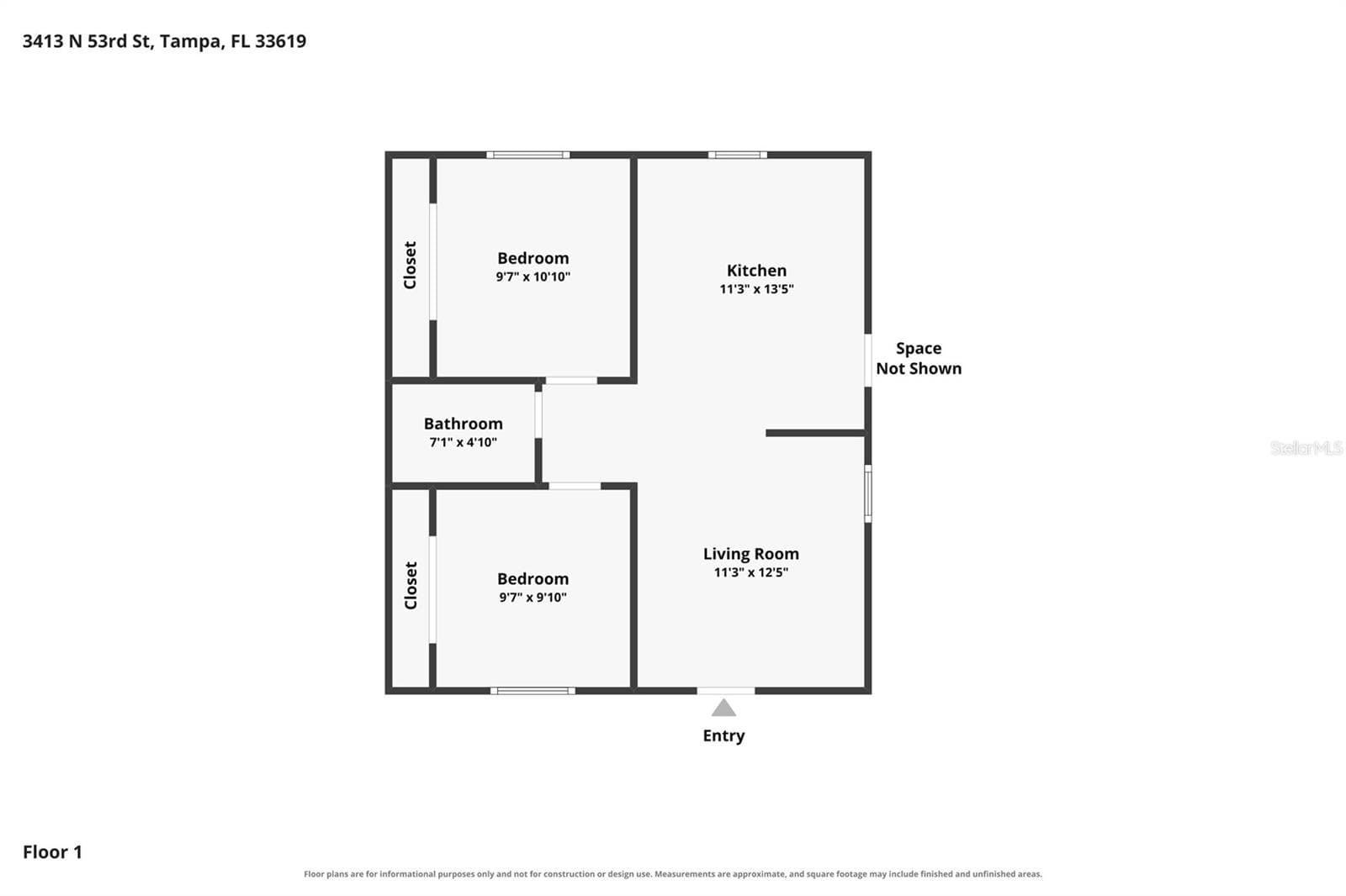 Floorplan - 3413 N 53RD ST, TAMPA