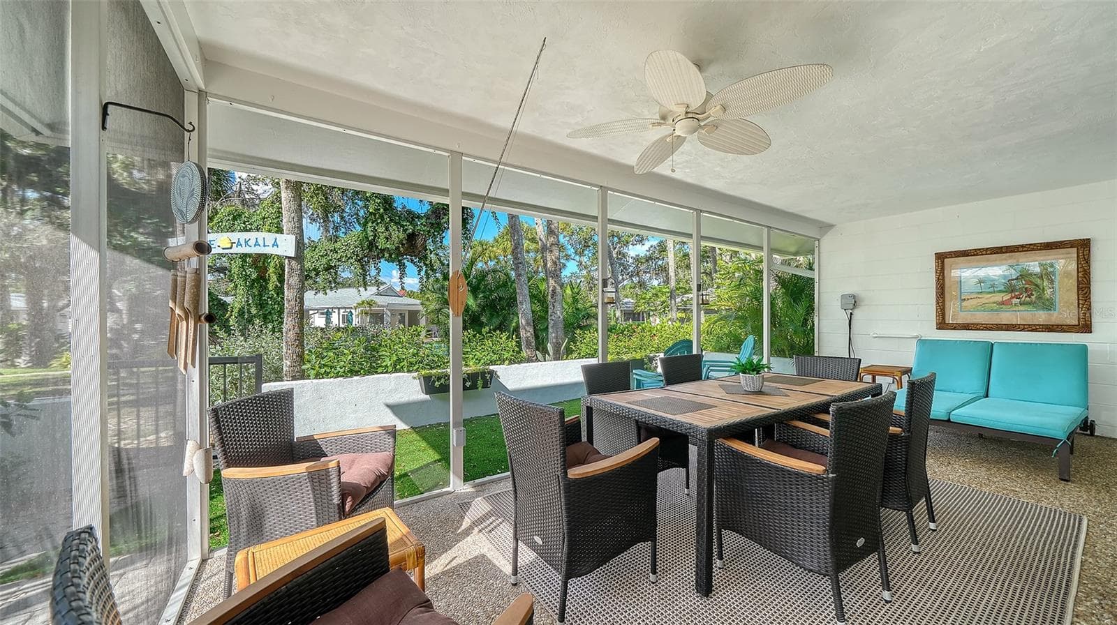 Lanai Outdoor Seating with Pool and Garden View - 1229 MOONMIST CIR #P6, SARASOTA