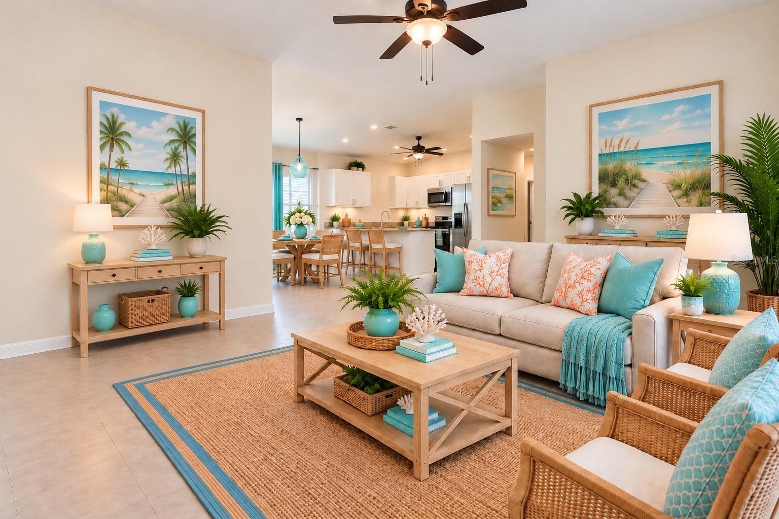 living room - 1139 NW 10TH AVE, CAPE CORAL