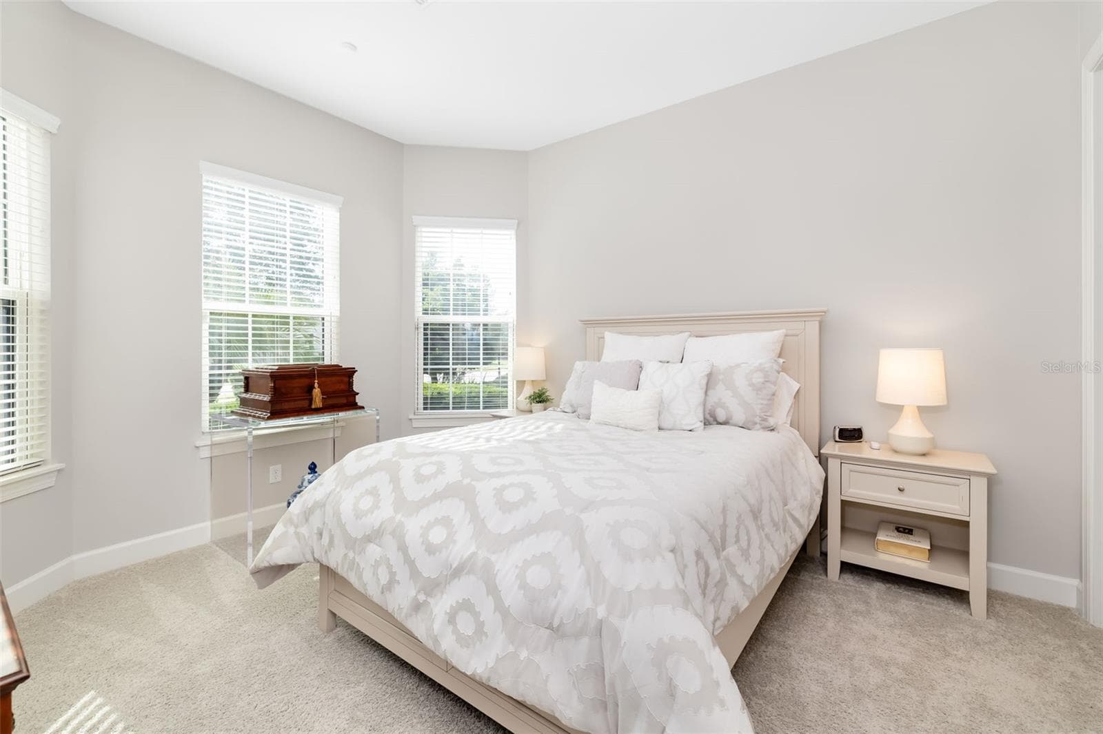 The second ensuite bedroom, in the front of the home, offers ta offers a three window bay and a full bath with a tub/shower combination. - 12807 SORRENTO WAY, BRADENTON