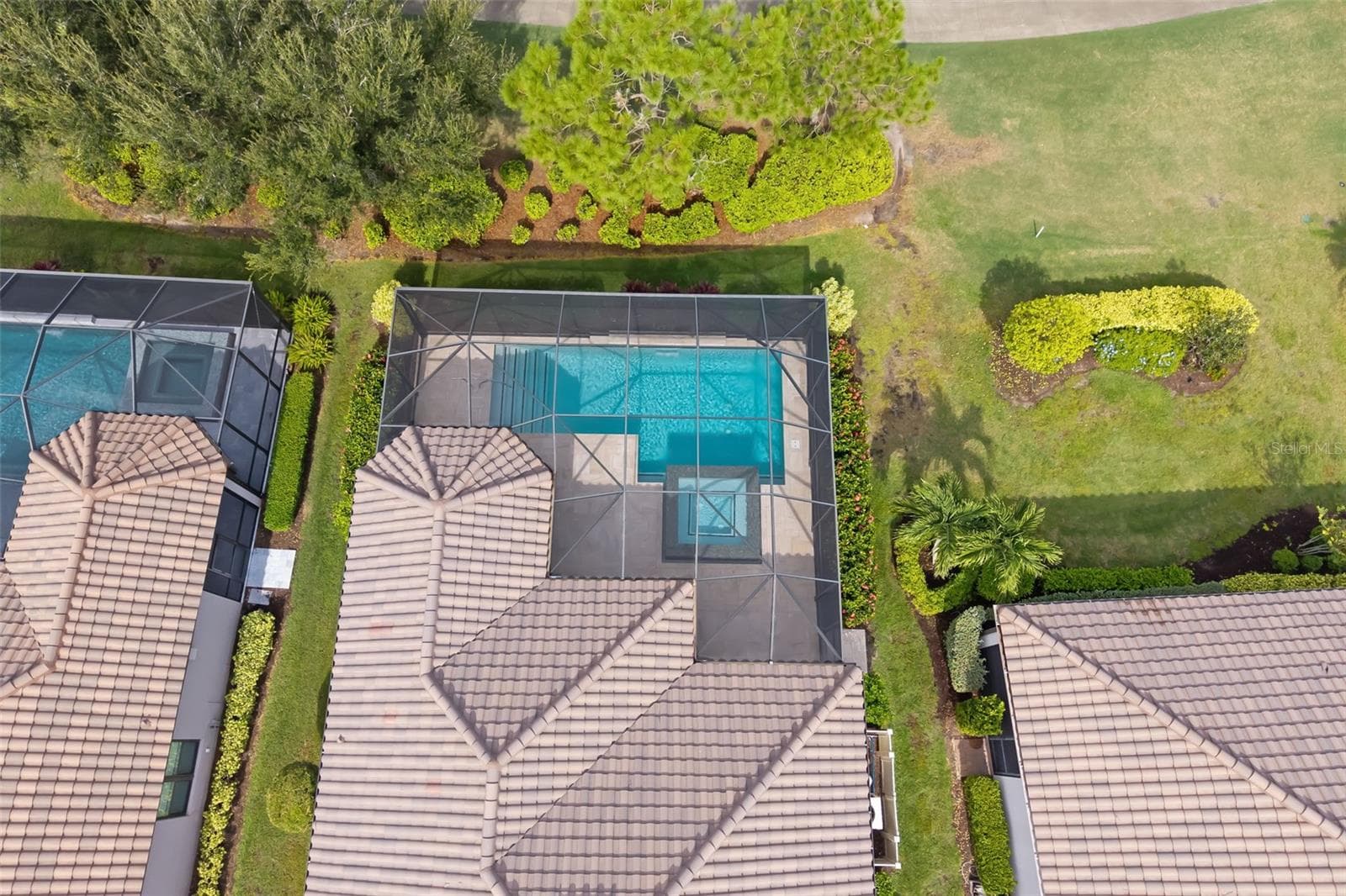 Pool aerial - 12807 SORRENTO WAY, BRADENTON