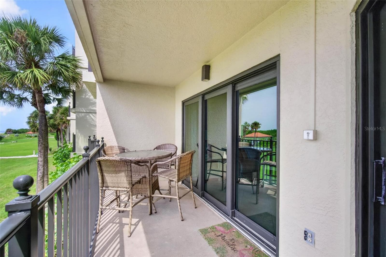 Balcony off the living area and MB - 7434 BAYSHORE DR #202, TREASURE ISLAND