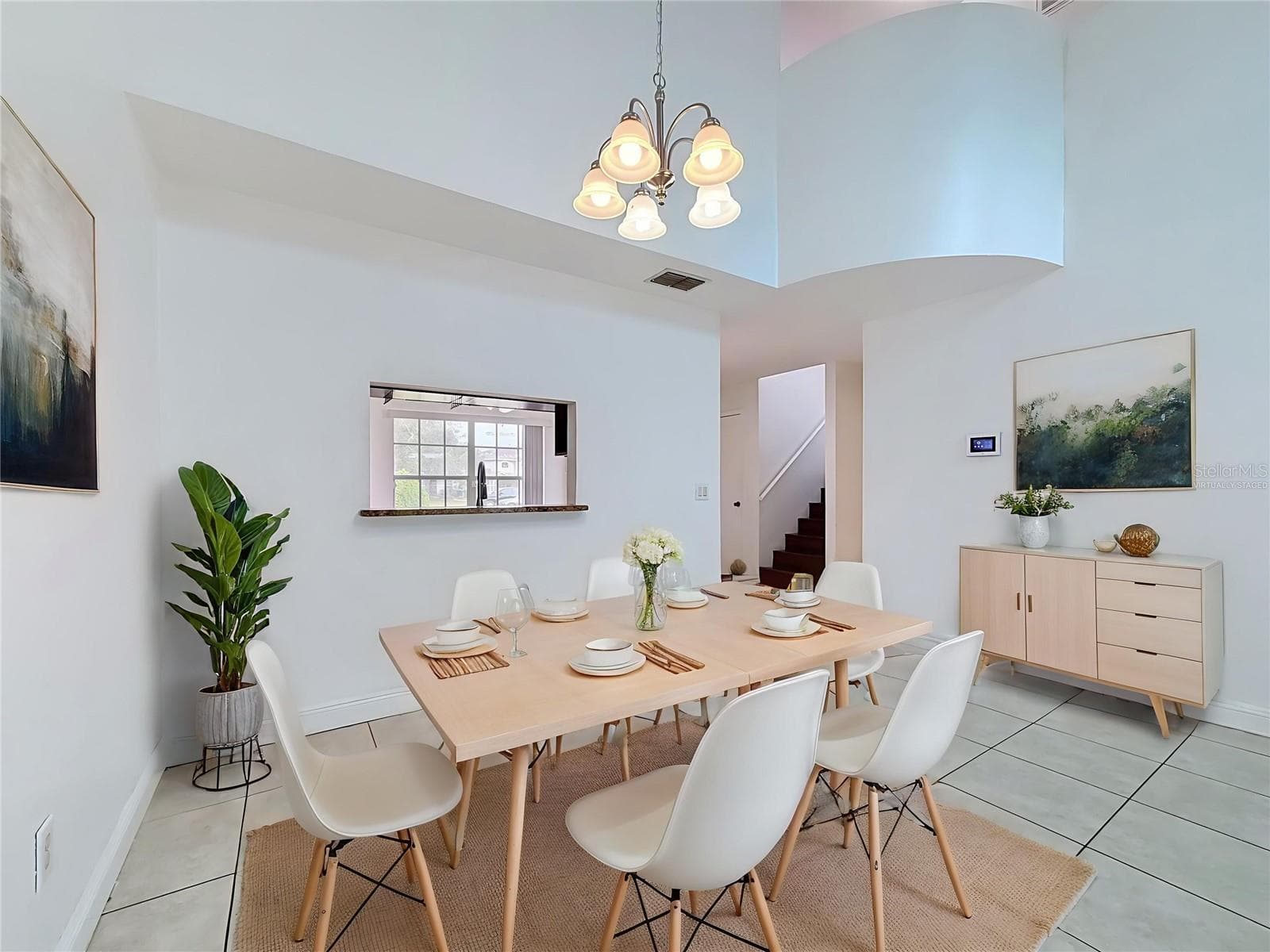 virtually staged dining room - 13518 SUMMERTON DR, ORLANDO