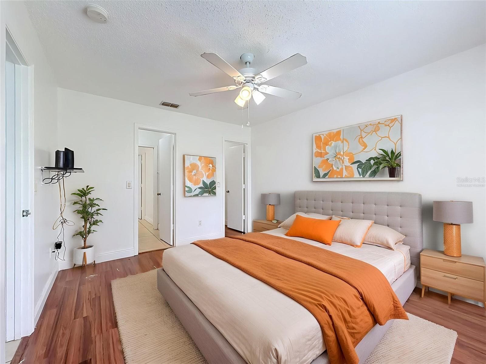 virtually staged primary suite - 13518 SUMMERTON DR, ORLANDO