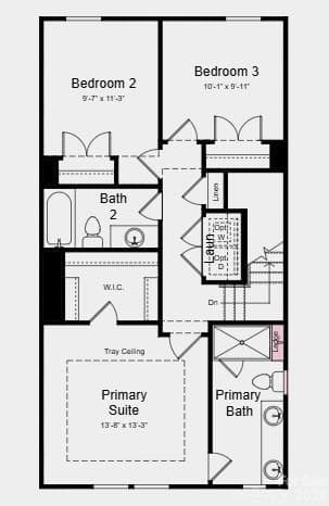 Additional Highlights include: Storage at second floor and shower ledge at primary bath. 2nd floor. - 342 Sunland Alley, Indian Trail