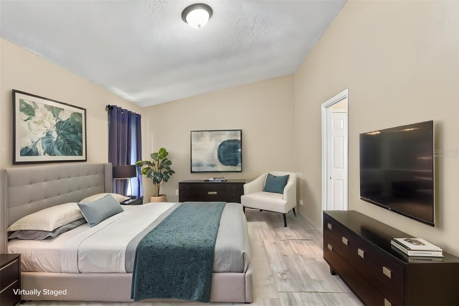 Primary Bedroom virtually staged - 2992 INCA CT, DELTONA