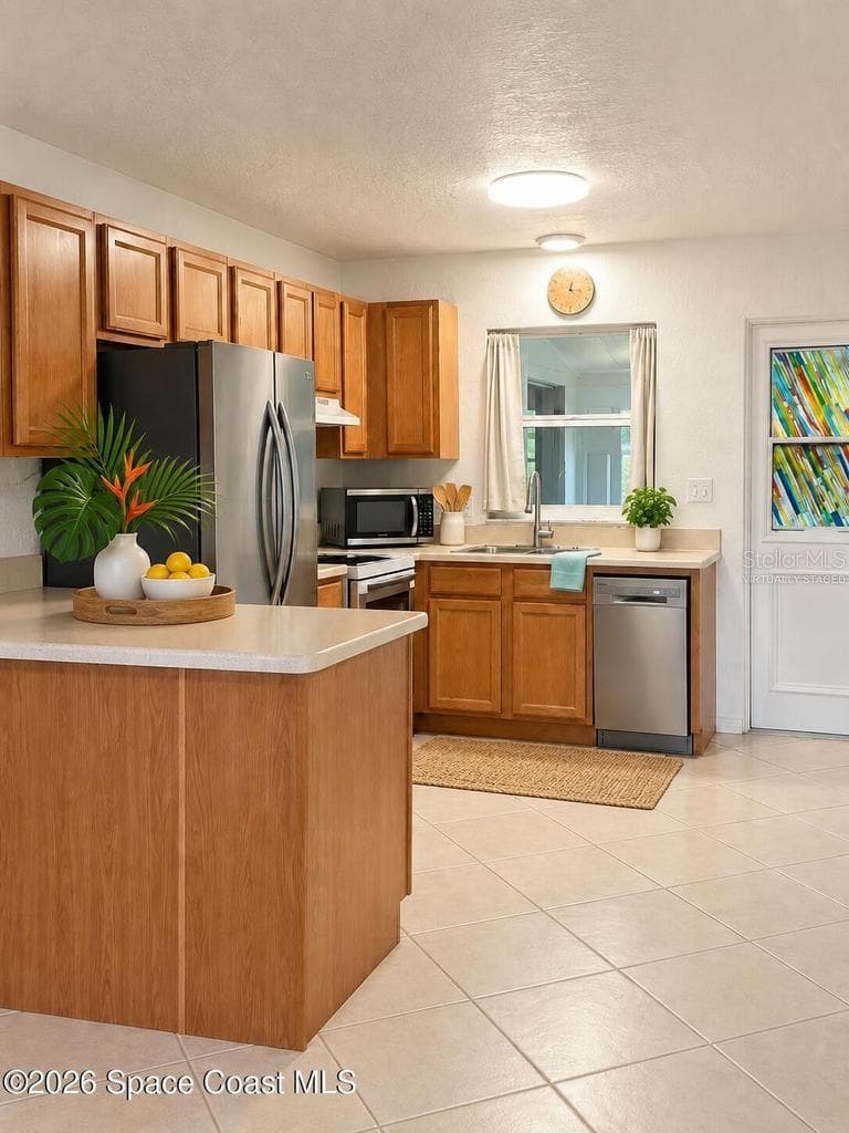 Virtually Staged Kitchen - 236 WOODLAND AVE #1, COCOA BEACH