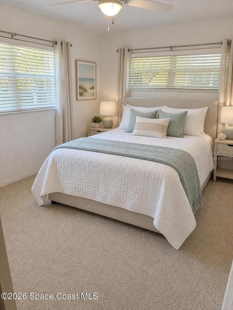 Virtually Staged Bedroom 2 - 236 WOODLAND AVE #1, COCOA BEACH