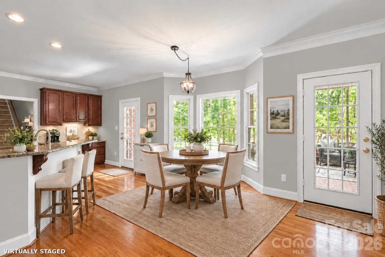Brand new Benjamin Moore Calm throughout most of downstairs. Virtually staged. - 2401 Flagstick Drive, Matthews
