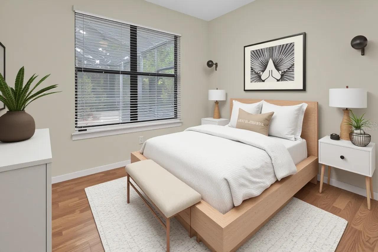Virtually staged bedroom 2 - 502 VICTORIA HILLS DR, DELAND