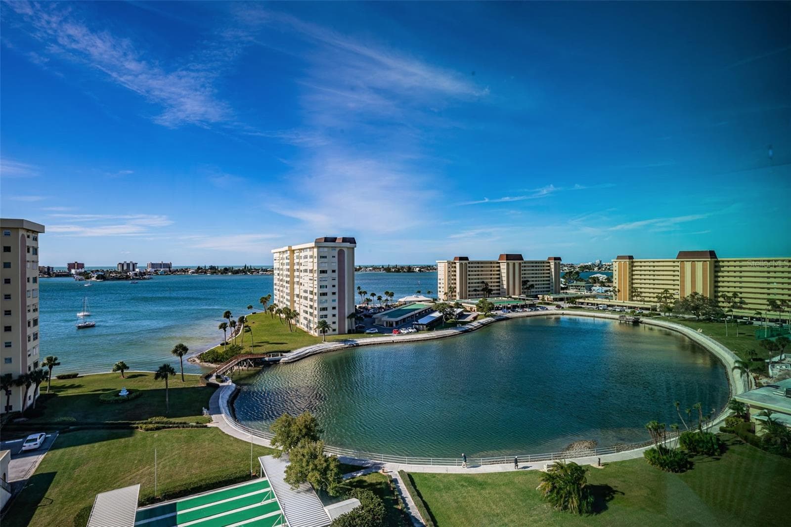 View of Lagoon, Intracoastal and Gulf from living room - 4575 COVE CIR #1003, ST PETERSBURG