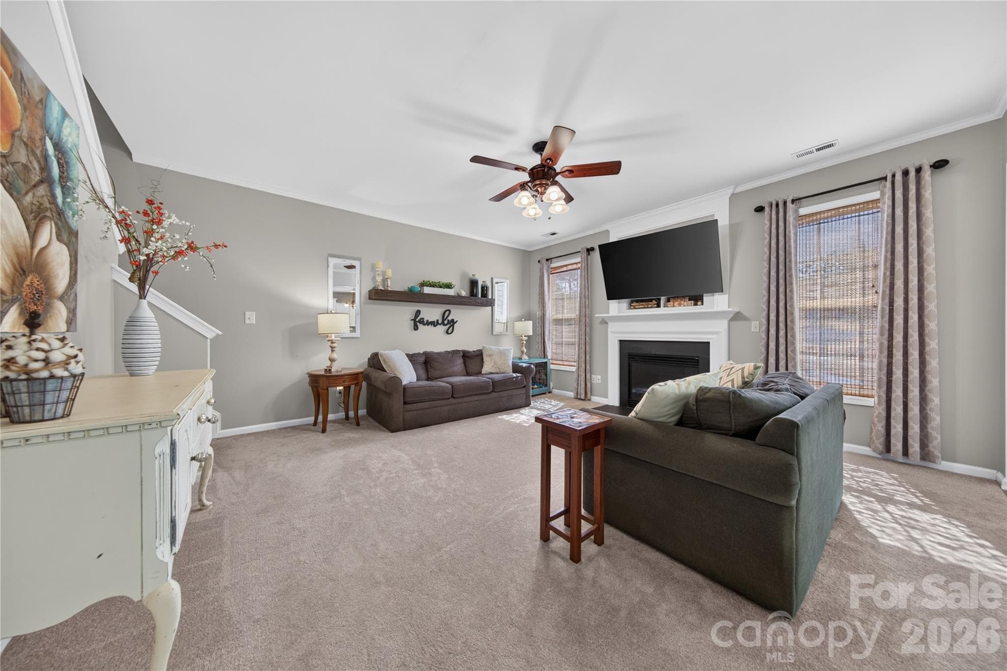 Additional view of Great Room with Gas fireplace - 5725 Lindley Crescent Drive, Indian Trail
