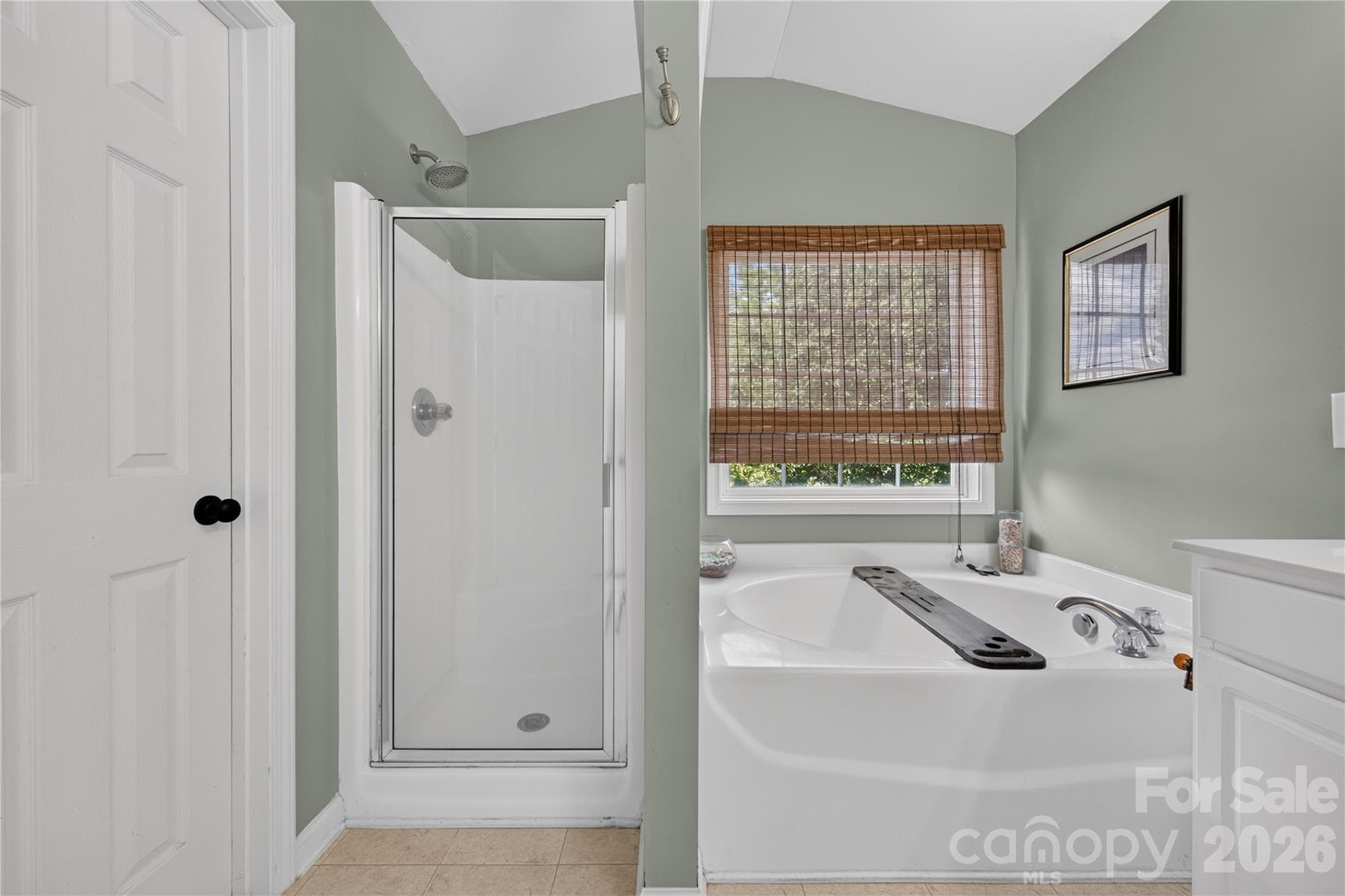 Primary shower and garden tub - 5725 Lindley Crescent Drive, Indian Trail