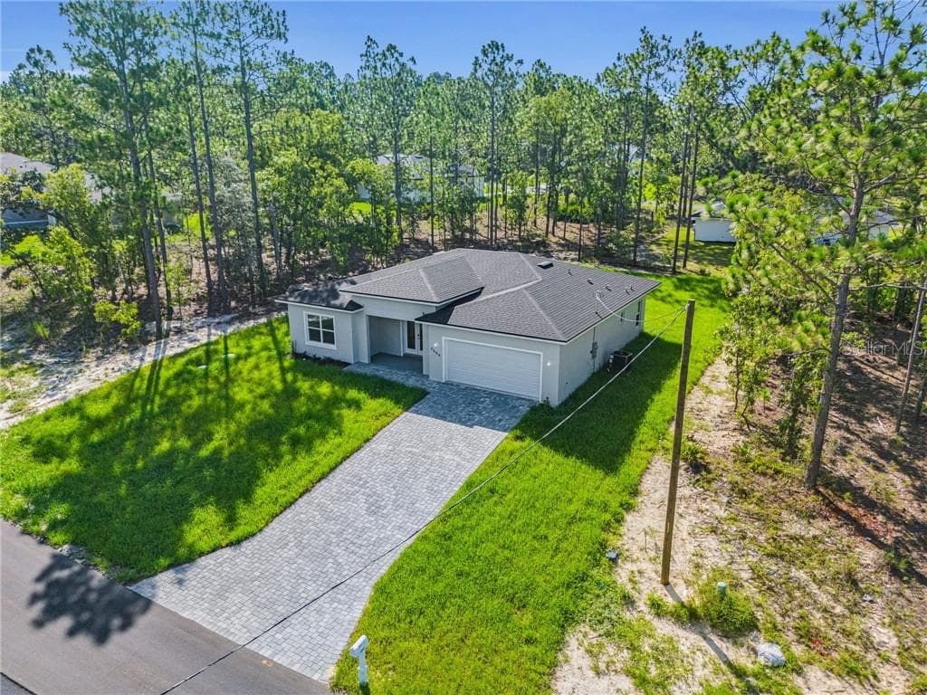 Aerial View of PropertyBackyard Fenced - 6664 N Bedstrow BLVD, CITRUSSPRINGS FL 34434, Citrus Springs